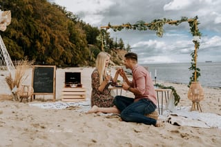 Zaręczyny na plaży w Gdyni Orłowo